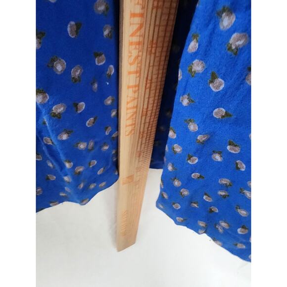 Free People Mia Jumpsuit In Blue Women's Size 10 Wide Leg As Seen On Tv Blogger - Picture 11 of 12